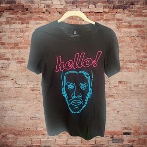 Retro Neon & Black Lionel Richie Graphic Tee